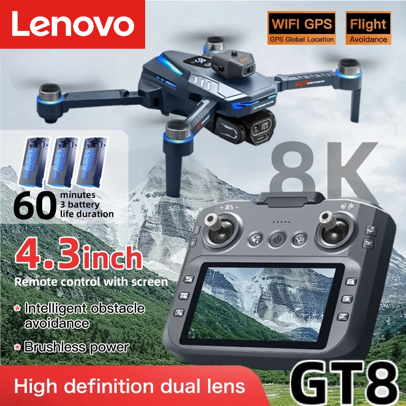Lenovo GT8 Drone 8K Profession - Drone Camera Thermal ulasan dan harga