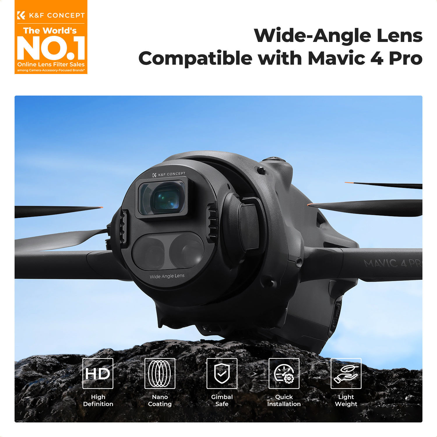 K&F Concept Wide-Angle Lens fo - Drone Camera Wide Angle ulasan dan harga