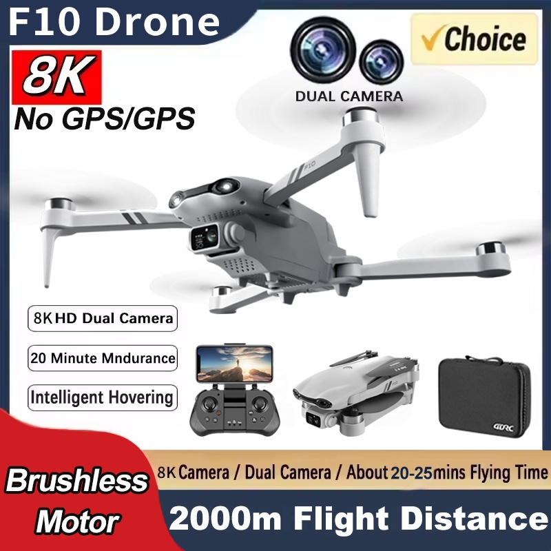 F10 RC Drone 8K Professinal Wi - Drone Camera Wide Angle ulasan dan harga