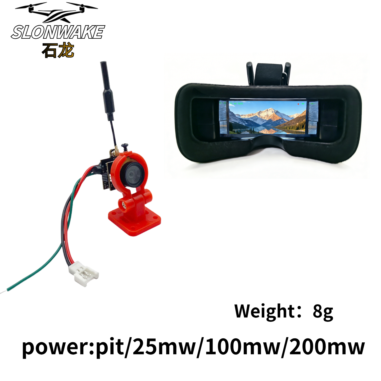 Slonwake 5.8G 48CH 200mW FPV D - Drone Camera Wide Angle ulasan dan harga