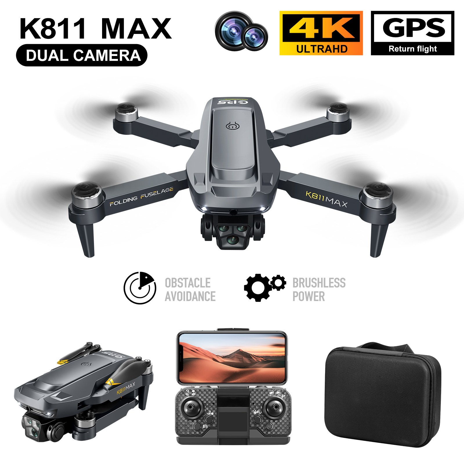 K811MAX Brushless Drone 4K HD  - Drone Camera 4K ulasan dan harga