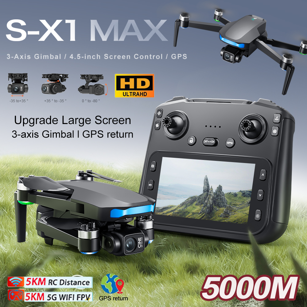New S-X1 MAX Drone GPS 8K Prof - Drone Camera With Gimbal ulasan dan harga