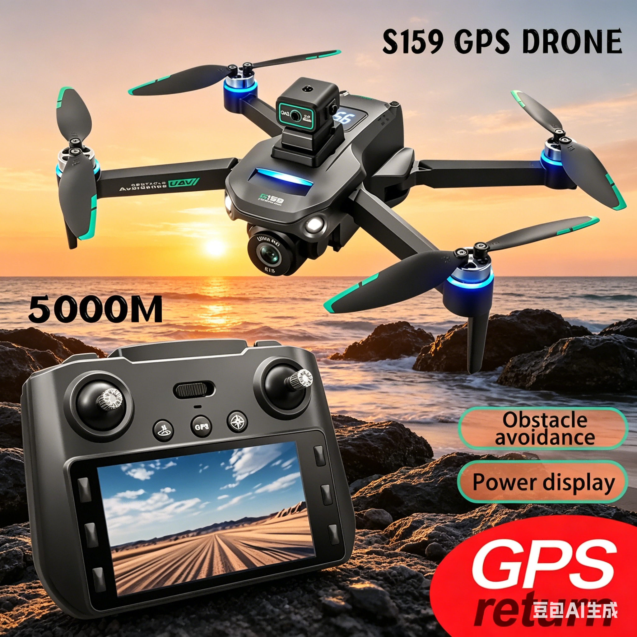 S159 GPS Drone 4K Profesional  - Drone Camera Night Vision ulasan dan harga