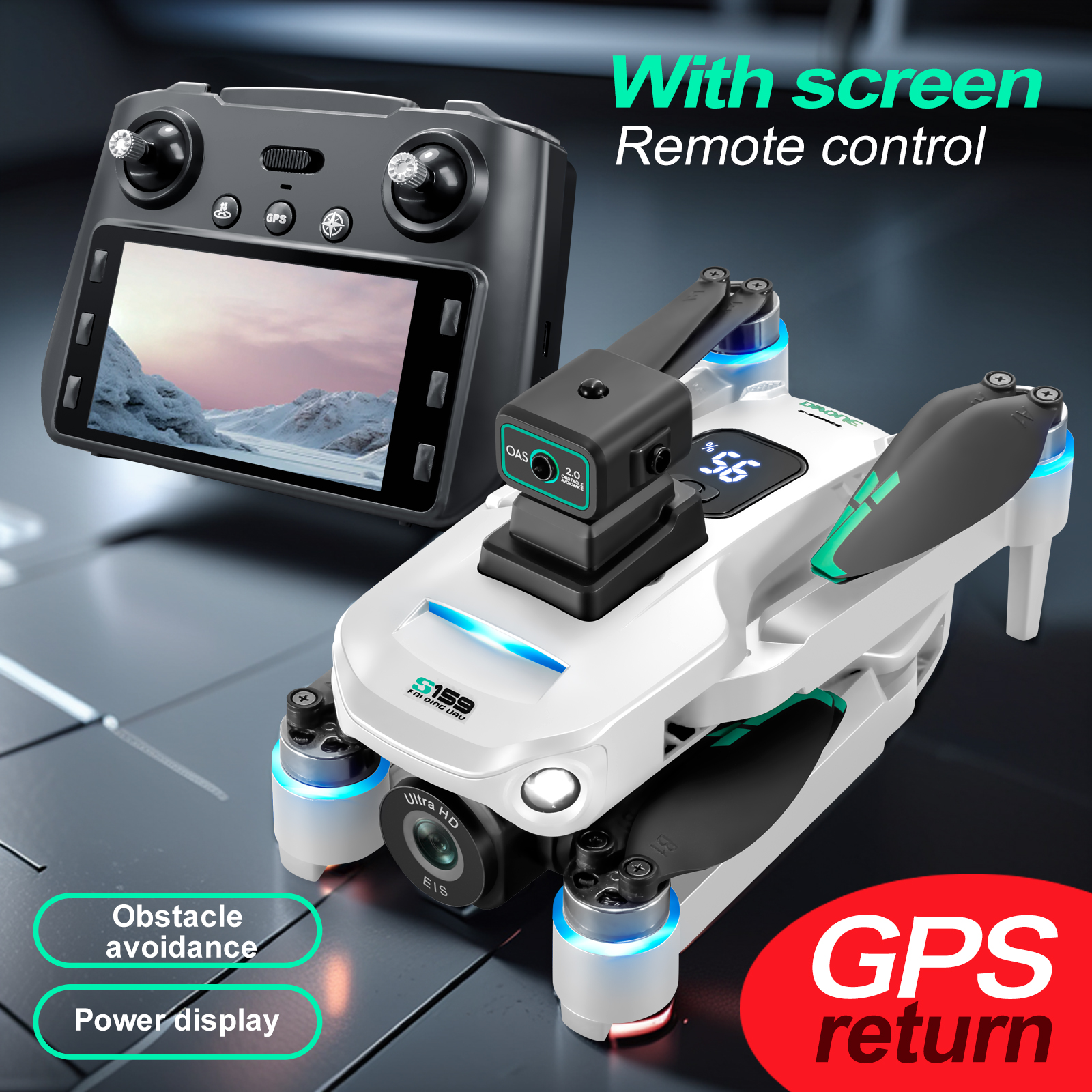 S159 GPS Drone 4K Profesional  - Drone Camera Night Vision ulasan dan harga